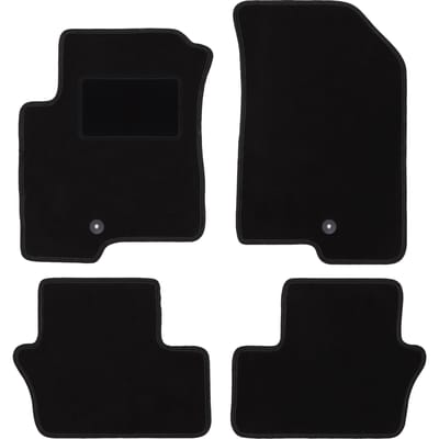 Zwarte velours vloermatten voor: Dodge Caliber hatchback (2006-2011)