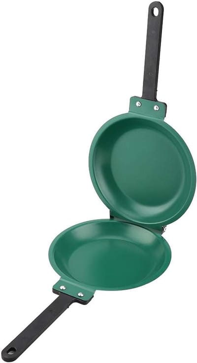 Dubbelzijdige Koekenpan - Pannenkoekenpan Maker - Snel Ontbijt Maken - Keramische Antiaanbaklaag - 36 x 19 cm - Groen