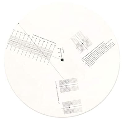 Cartridge Uitlijningshoekmat voor Platenspelers - Antislip Vinyl Kalibratieplaat