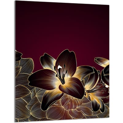 TMK ArtDeko Orchidea - Glazen Snijplank - 40x52 cm - Geharde Glas - Antibacterieel