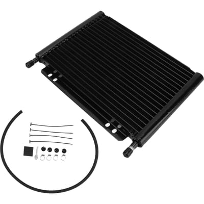 Refroidisseur d'huile de transmission Alliage d'aluminium 20 rangées Haute performance Radiateur noir pour Camionnettes Fourgons black