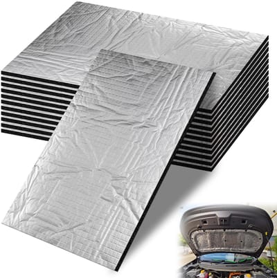 Dailygoods- Aluminiumbutylplaat 12 Stuks - Isolatiemat 400 x 250 x 5 mm - Zelfklevend - Vuurvast - Waterdicht - Geluidsbescherming - Isolatiemateriaal