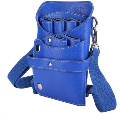 Draagbare Kappersschaar Taille Tas Haartrimmer Kam Kappersgereedschap OpbergtasBruin blauw
