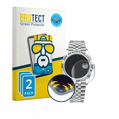 BROTECT - Screenprotector voor Rolex Oyster Perpetual Datejust 36 - Folie Beschermfolie transparant volledig dekking - 2 Stuks