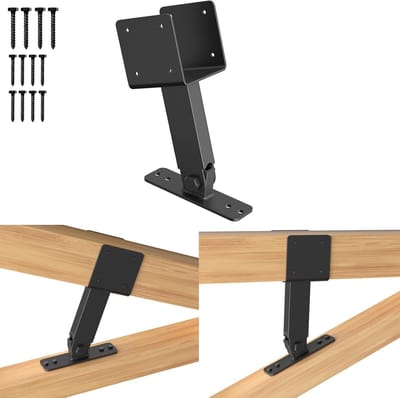 Dakverhogingsbeugels Set - Pergola Beugels - Terras Overkapping - Verstelbare Hoek 0-180 - 4 Stuks - Zwart