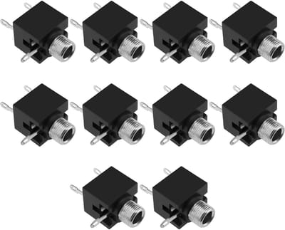 Dailygoody - 3-polige 3,5 mm mono-vrouwelijke connector - Duurzaam - Compact formaat - Audio-aansluiting - Geschikt voor MP3-spelers - 10 stuks