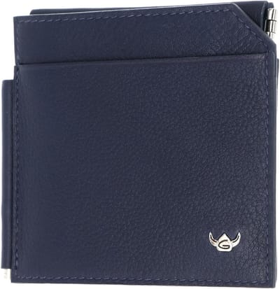 Leren Kaarthouder - Portemonnee Clip - Dagelijks Gebruik - Geïntegreerde Geldclip - 10 x 8.5 cm - Donkerblauw