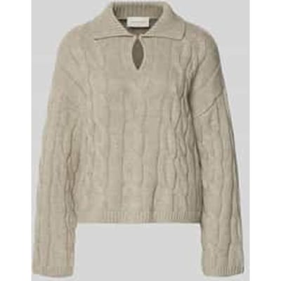 Gebreide pullover met kabelpatroon Model 'Pavana Peony'