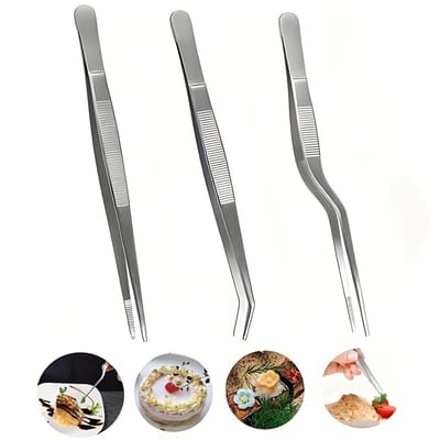 Livé® Keuken pincet Set – 3 stuks RVS Extra Lang