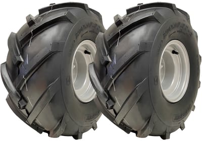 20x10.00-8 Open Centre P328 wielen & velg met noppen Rotovator 100 mm PCD (set van 2)
