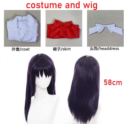 Iori Utahime Cosplay Kostuum Meisjes Kimono Pakken Dames Tops Jurk Halloween Feest Iori Utahime Outfits Hoofddeksel voor Comic Con XXXL gray