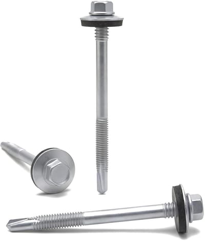 Zelfborende Schroeven - Sandwichpaneel Schroeven - Stalen Constructies - 25mm Boorcapaciteit - 6.3x185 mm - Grijs