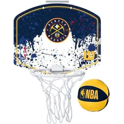 Wilson Team Mini Hoop Nba Nuggets Set Met Bal En Mini Basketbalbord Veelkleurig