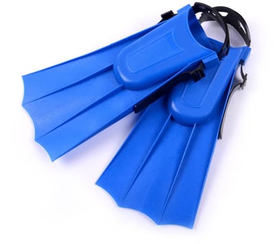 Siliconen zwemvinnen, geschikt voor beginnende zwemmers, universele maat 25-30, blauw.