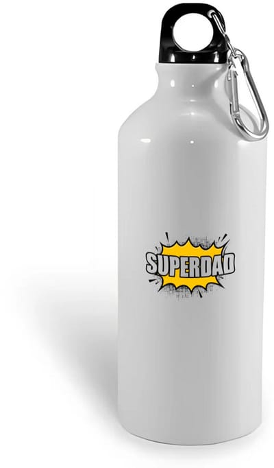Hacebo® - superdad waterfles - Papa - supervader - vader cadeautjes - vaderdag - verjaardagscadeau - verjaardag - cadeau - geschenk - kado - gift - vader artikelen - water fles - 400ML