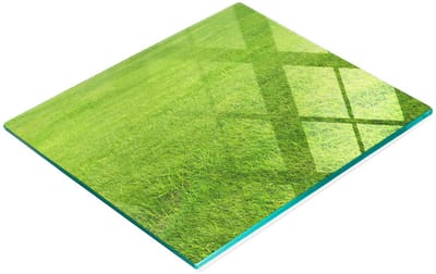 Multifunctionele decoratieve snijplank van gehard hout voor de keuken, groen gras, 60x52 cm