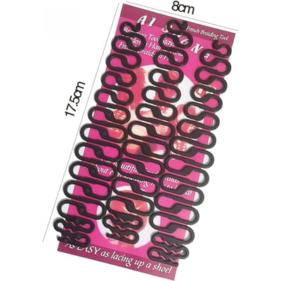 3 pièces/set Outil de tressage de cheveux style français pour dame Torsadeur de cheveux Facile à utiliser Accessoires DIY Salon de coiffure Outils créateurs de tresses pour femmes noir