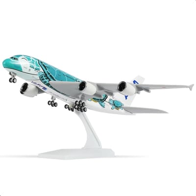 Vliegtuigmodel A380 - Modelvliegtuig gegoten - Hobby verzamelen - Gedetailleerd ontwerp - 30 cm - Groen