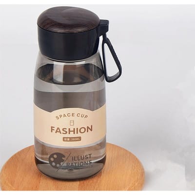 Plastic Minimalistische Waterbeker Hittebestendig Schattig Student Meisje Draagbaar Valbestendig Persoonlijkheid Creatieve Trend Kleine Thee Beker Mannen 380ml