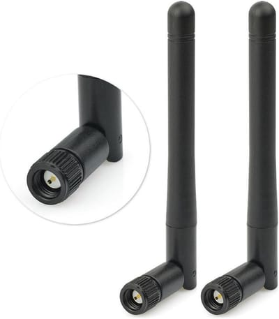 2 Stuks 2.4G Wifi Antenne met SMA Stekker | 3dBi Omni WLAN Antenne voor Router, PC & Bluetooth