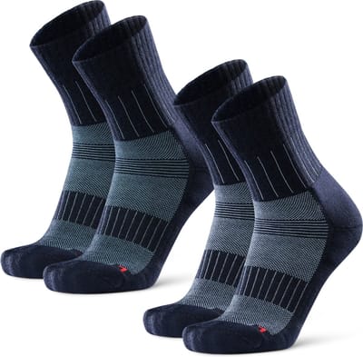 DANISH ENDURANCE Premium Hardloopsokken met Merino Wol - voor Dames & Heren - 2 paar - Meerkleurig - Maat 35-38