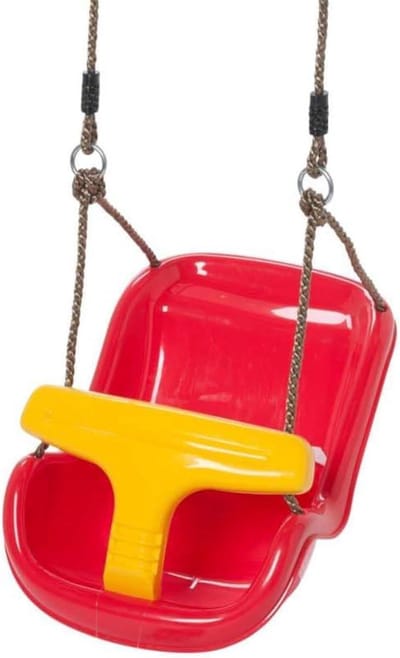 Babyschommel - Schommelstoel kind - Buiten spelen - In hoogte verstelbaar - Tot 50 kg - Rood geel