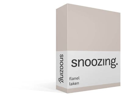 Snoozing flanel laken - 150x260 cm - Eenpersoons - Zand