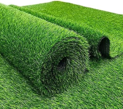 Kunstgras Tapijt - Nepgazon Mat - Buiten Decoratie - Met Drainage Gaten - 3 x 19 m - Groen