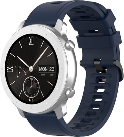 Siliconen bandje - geschikt voor Garmin Vivoactive 4 / Venu 2 / Venu 3 / Forerunner 255 / 265 - donkerblauw