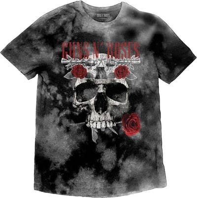 Guns N' Roses - Flower Skull Heren T-shirt - S - Grijs
