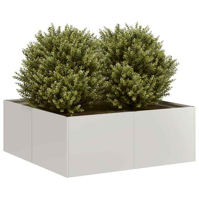 vidaXL - Plantenbak - 80x80x30 - cm - roestvrij - staal