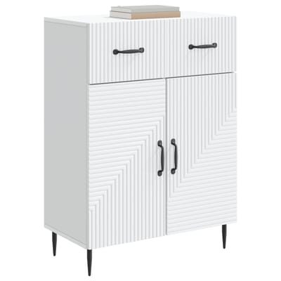 vidaXL - Dressoir - Wit - 66 - x - 34,5 - x - 89,5 - cm - Bewerkt - hout
