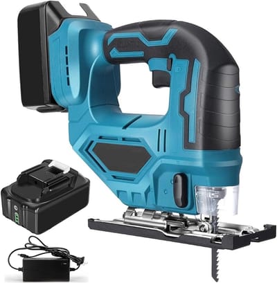 Snoerloze Decoupeerzaag - Elektrisch Gereedschap - Hout Bewerken - Geïntegreerd LED-lampje - 65 mm snijdiepte - Zwart