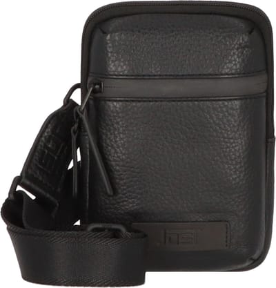 JOST Leren Schoudertas Stockholm Pouch Black Zwart
