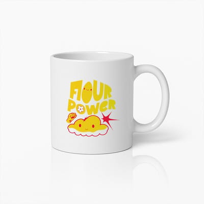 Flour Power Schattige Bakmok – Grappige Koffiebeker voor in de Keuken – Cadeau voor Bakkers en Bakliefhebbers
