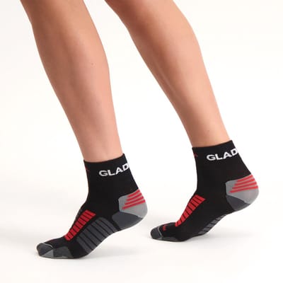 Gladiator Sports Compressiesokken - Hardloopsokken - Steunsokken - Sportsokken - Hielspoor - Per Paar - Zwart - S