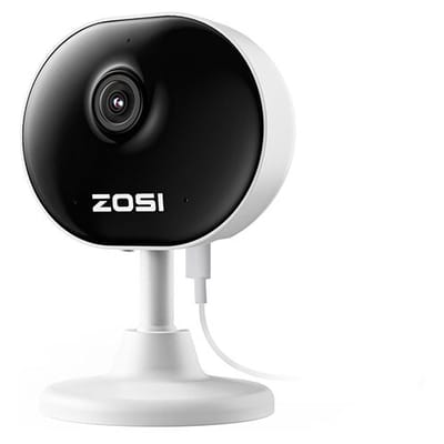 ZOSI C688 wifi-domecamera 1080p voor binnen, mini-CCTV-beveiligingscamera, voor bewaking van ouder/baby/hond/huisdier, met app, dag- en nachtbeelden,