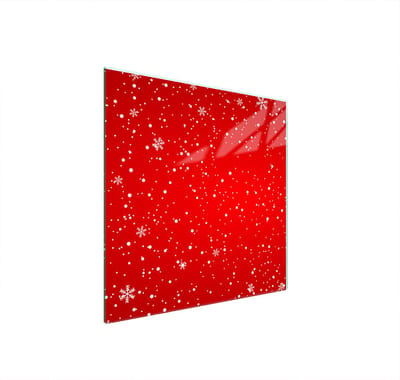 TMK ArtDeko Serie - Glazen Beschermplaat - 50x52 cm - Rood - Hittebestendig