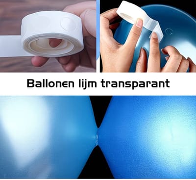 DW4Trading Transparante Dubbelzijdige Ballon Lijm Plakkers 10mm 100 Stuks Op Rol