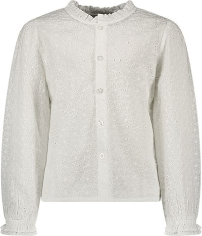 B.Nosy Meisjes blouse embroidery - Fee - Ecru