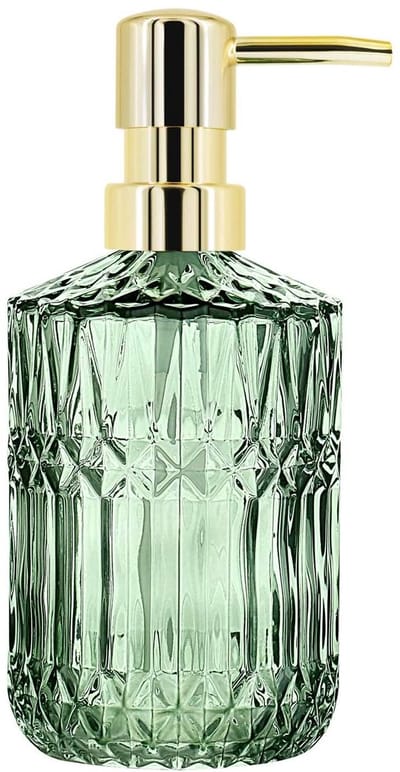 Dailygoods- Zeepdispenser Glazen - Vintage Pompdispenser - Vloeibare Zeep - Badkamer/Keuken - Stevig Glas - Anticorrosie Pomp - Dispenser