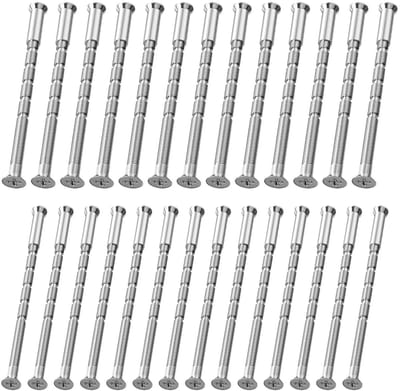Set van 100 M3/M4 Verbindingen, Deurgrepen, Schroeven met Plugs voor Meubels, Verstelbare Schroeven voor Kasten en Meubelmontage