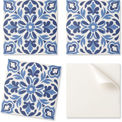 Pak zelfklevende vinyltegels met decoratief bloemenpatroon, 20x20x20 cm