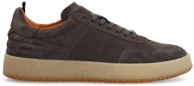 Manfield - Heren - Grijze suède sneakers - Maat 40