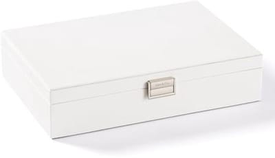 Sieradenbox met Deksel en Grote Spiegel - Organisator voor Sieraden - PU Leer Sieradenopslag voor Halskettingen, Oorbellen, Ringen en Armbanden - Lockable Geschenk voor Vrouwen en Meisjes