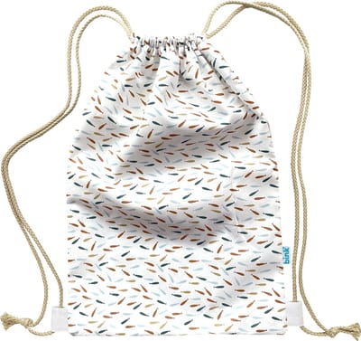 BINK Bedding Gymtas / Zwemtas Fish Naturel 40 x 28 cm - kleuter - peuter