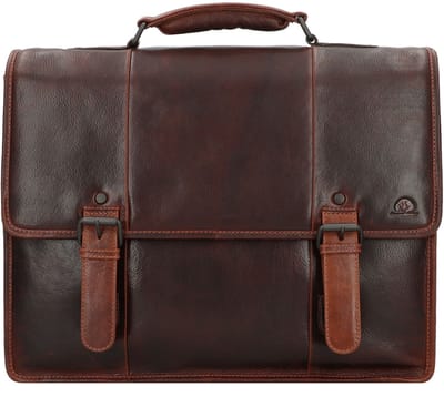 Greenburry Rugged Aktetas Messenger Leder 40.5 cm Laptopvak - 44cm (17,3 duim) - brown