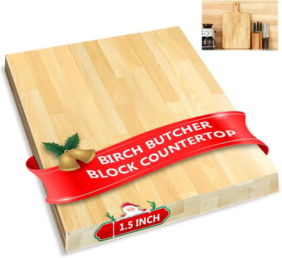 Massief Houten Aanrechtblad Berken - Ideaal als DIY Tafelblad, Werkbank of Bureau Top