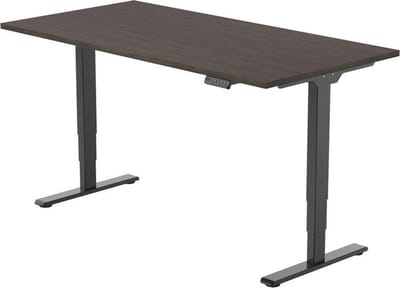 Office Hero® Cosmic Elektrisch - Zit sta bureau in hoogte verstelbaar zwart frame - Game bureau - Computertafel - Werktafel - 120x80 - Logan eik