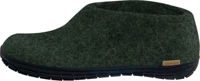 glerups Dames en Heren slippers Naturkautschuksohle Schwarz